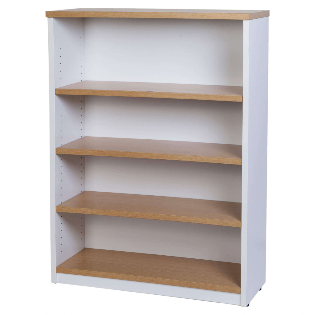 Logan Bookcase 1200x900 oak/white