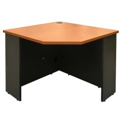 Logan Corner Desk 900Wx600D Beech/Ironstone