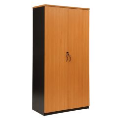 Logan Full Door Storage Cupboard Beech/Ironstone