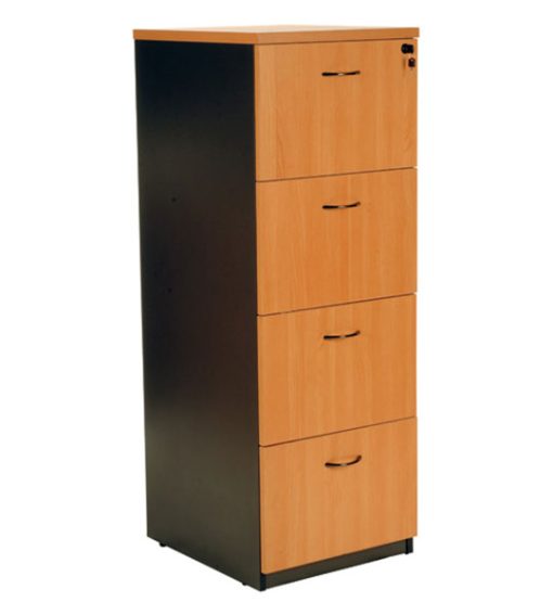 logan filing cabinet 4 drawers Beech/Ironstone