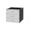 Logan Fixed 3 Drawer Box White/Ironstone