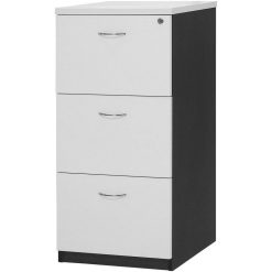 logan filing cabinet 3 drawers White/Ironstone