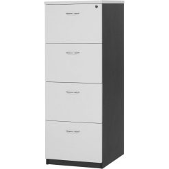 logan filing cabinet 4 drawers White/Ironstone