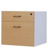 Logan Fixed 2 Drawer Box Oak/White