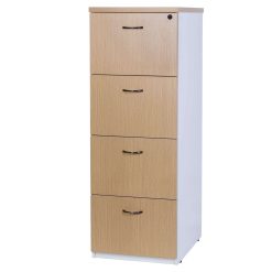 logan filing cabinet 4 drawers New Oak/White