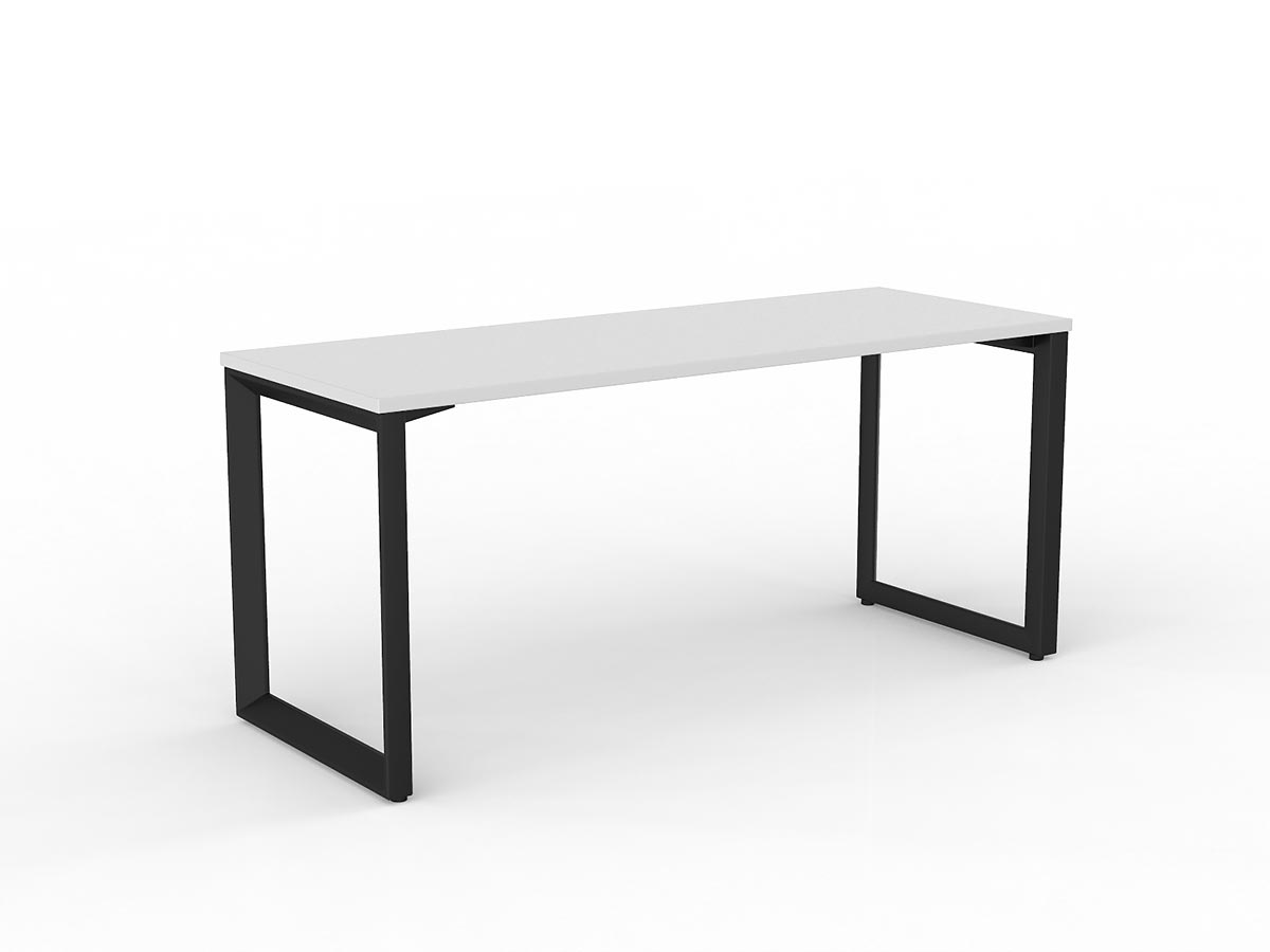 black straight desk