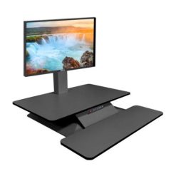 STANDESK MEMORY Ergonomic Desk Black 1 monitor