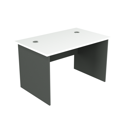 Elite Straight Desk 1200x600D White/Ironstone