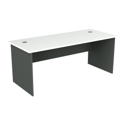 Elite Straight Desk 1800x750D White/Ironstone