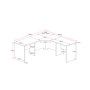 Rapid Worker Corner Workstation line drawing