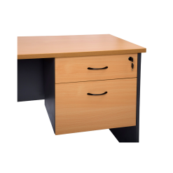 Rapid Worker Fixed Pedestal 2-Drawer Beech