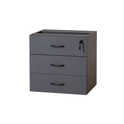 Rapid Worker Fixed Pedestal 3-Drawer Ironstone CDKP3D