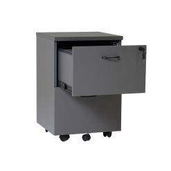 Rapid Worker Mobile Pedestal - 2 Drawers open drawer view of top