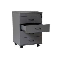 Rapid Worker Mobile Pedestal - 4 Drawers open drawer view