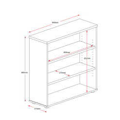 Rapid worker Bookcase 900x900 Line Drawing
