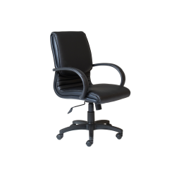 CL610 PU leather chair Medium back angle. Zeus Medium back chair