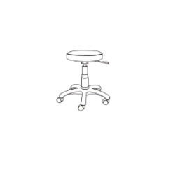 Data Stool Desk Height line drawing