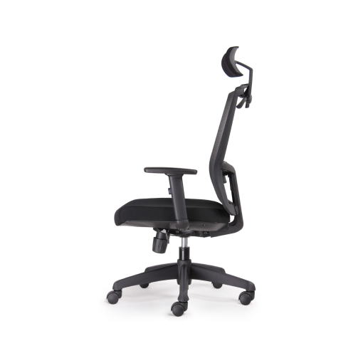 Kal Task Mesh Chair with headrest side view